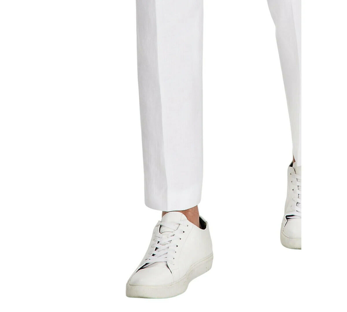 Tommy Hilfiger Mens Modern fit Dress Pants 32/32 White Solid Linen