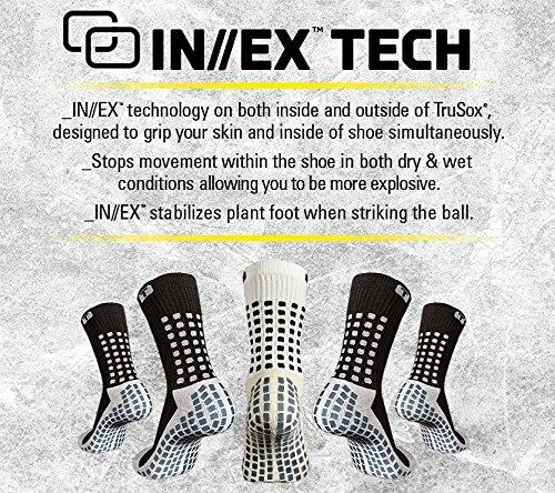 Trusox Mens 3.0 Cushion Crew Soccer Socks, Navy, M,  Large US