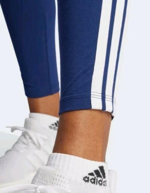 Adidas Essentials 3-Stripes Stretchy Cotton Leggings size 2x navy blue