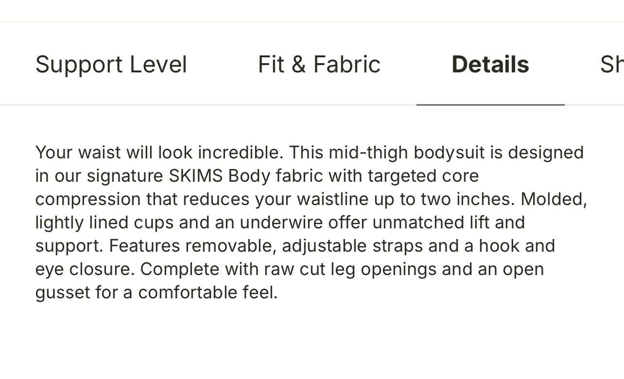 NWT $144 Skims Body CORE SCULPT UNDERWIRE MID THIGH BODYSUIT Shapewear