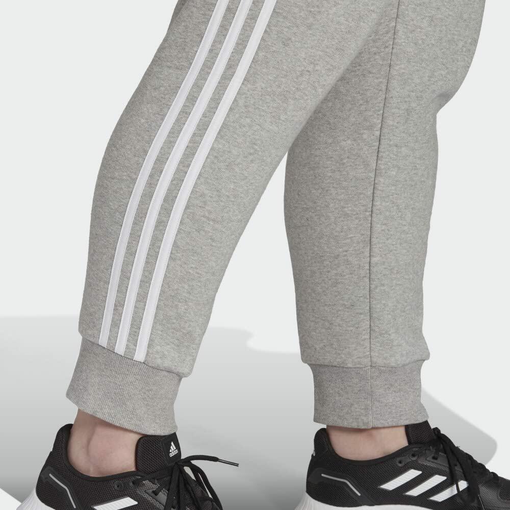 adidas Womens Essentials Slim Tapered Cuffed Pant Medium Grey Heather/White 1X