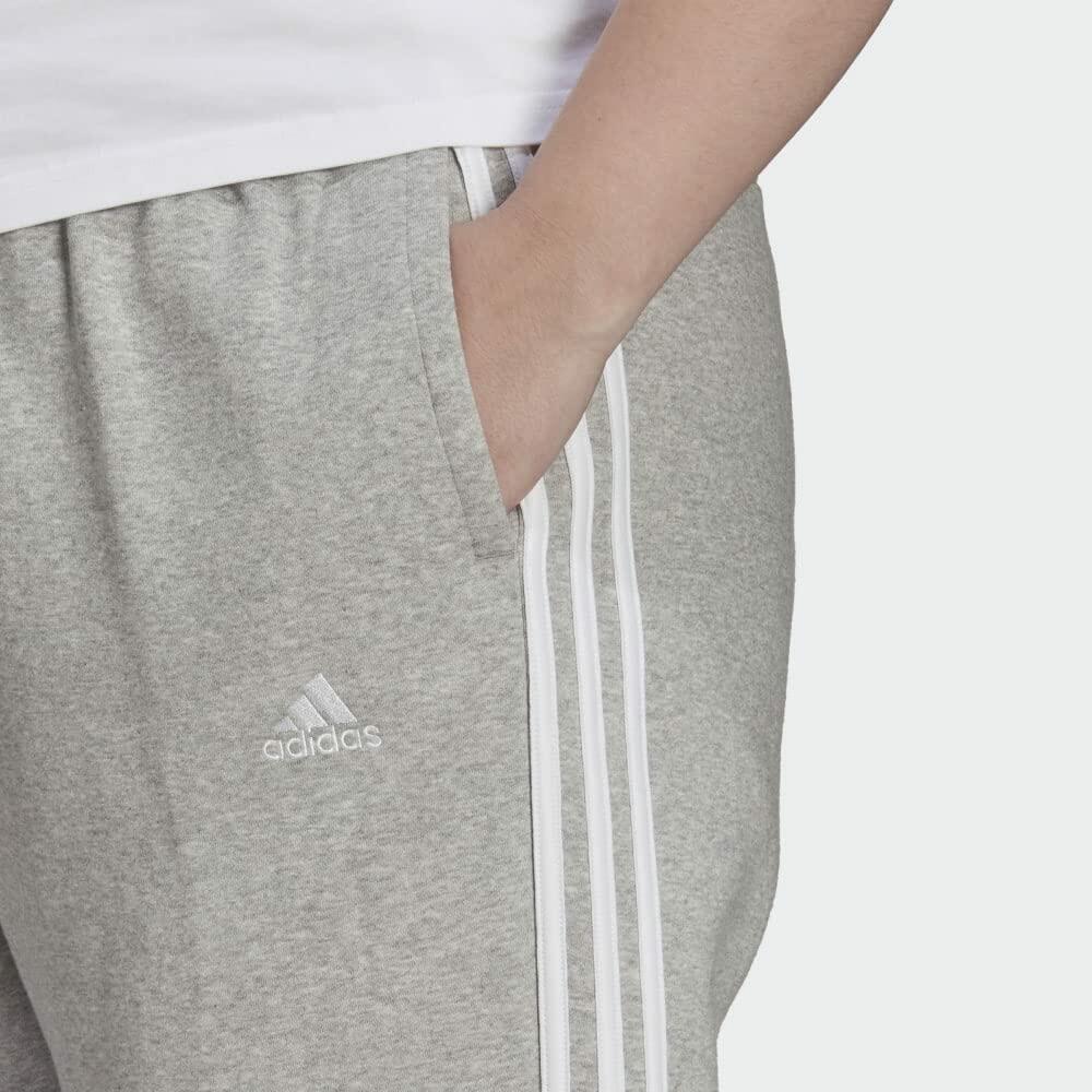 adidas Womens Essentials Slim Tapered Cuffed Pant Medium Grey Heather/White 1X