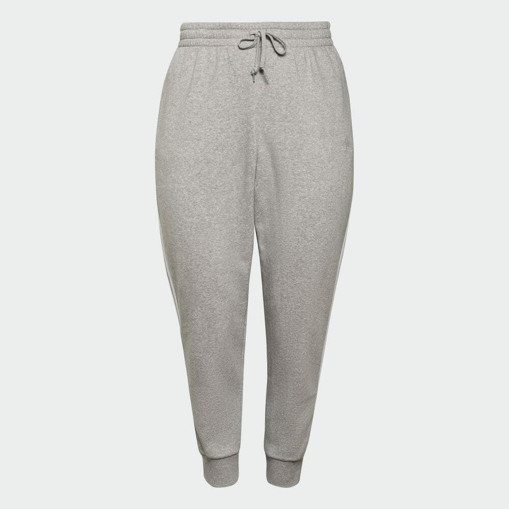 adidas Womens Essentials Slim Tapered Cuffed Pant Medium Grey Heather/White 1X