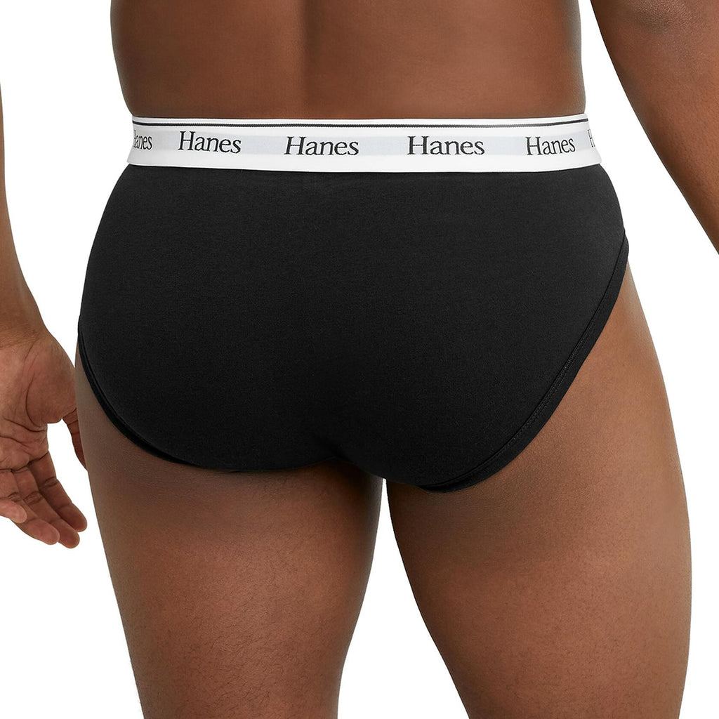 SIX PACK Hanes Originals Stretch Cotton Briefs Pack, Moisture-Wicking Underwear for Men