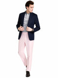 Tommy Hilfiger Mens Modern fit Sport Coat Blazer Navy Blue Solid linen