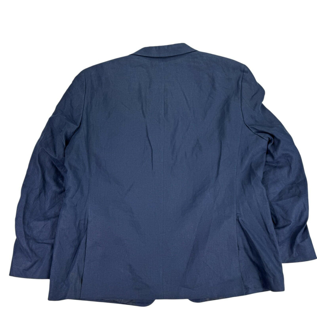 Tommy Hilfiger Mens Modern fit Sport Coat Blazer Navy Blue Solid linen