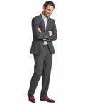 Nautica Mens Modern fit 2 Piece Suit 42 L / 36 Waist Olive Green Solid Stretch