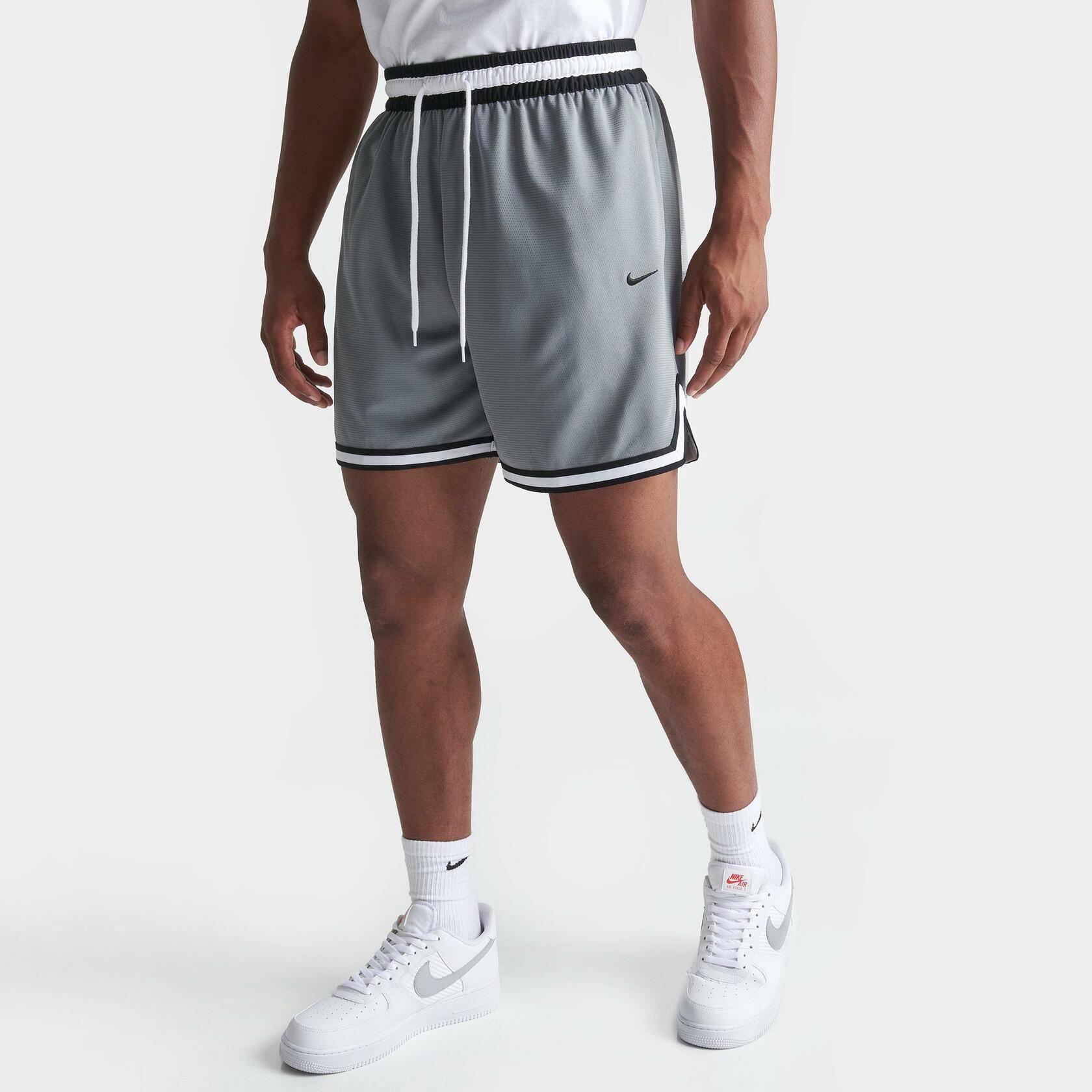 Nike Men's Dri-FIT DNA 6" Basketball Shorts in Grey/Cool Grey Size Medium Polyester