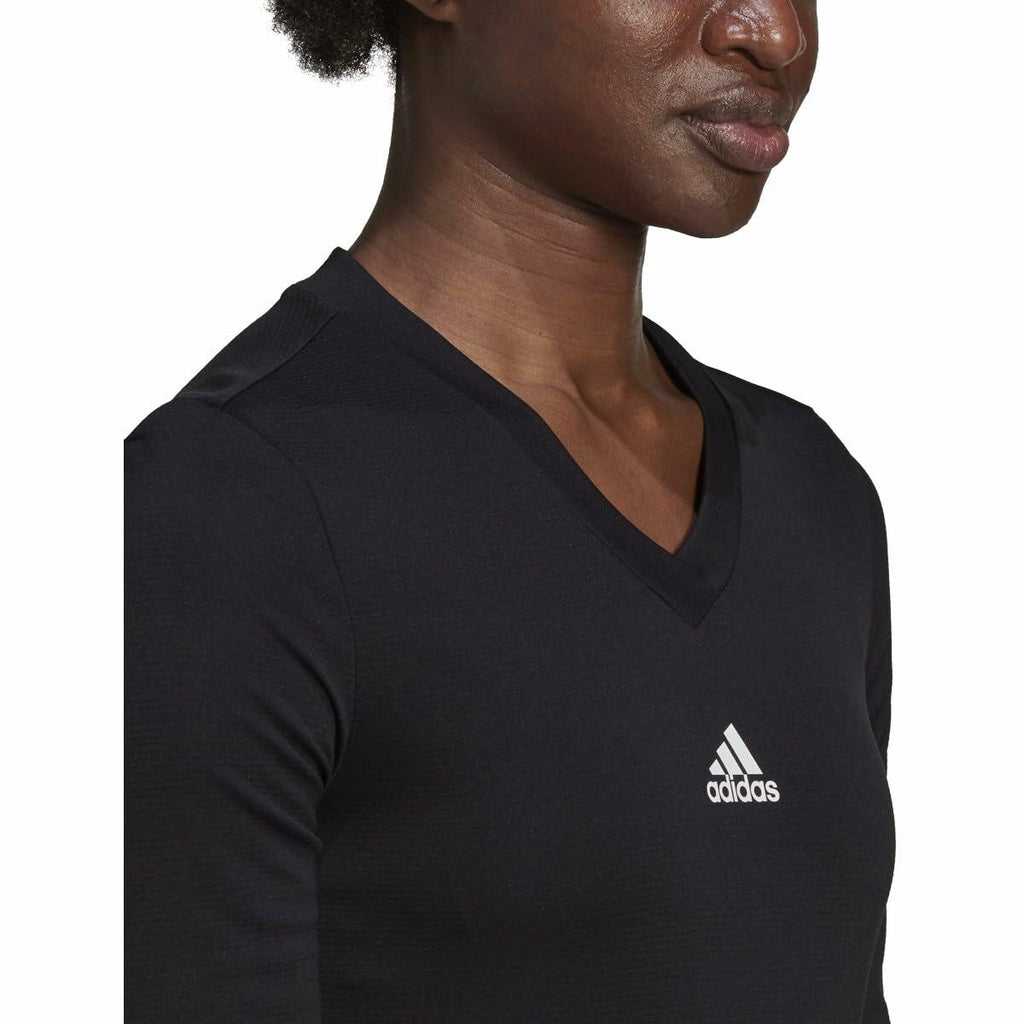 adidas womens Team Base Tee Black Small long sleeve