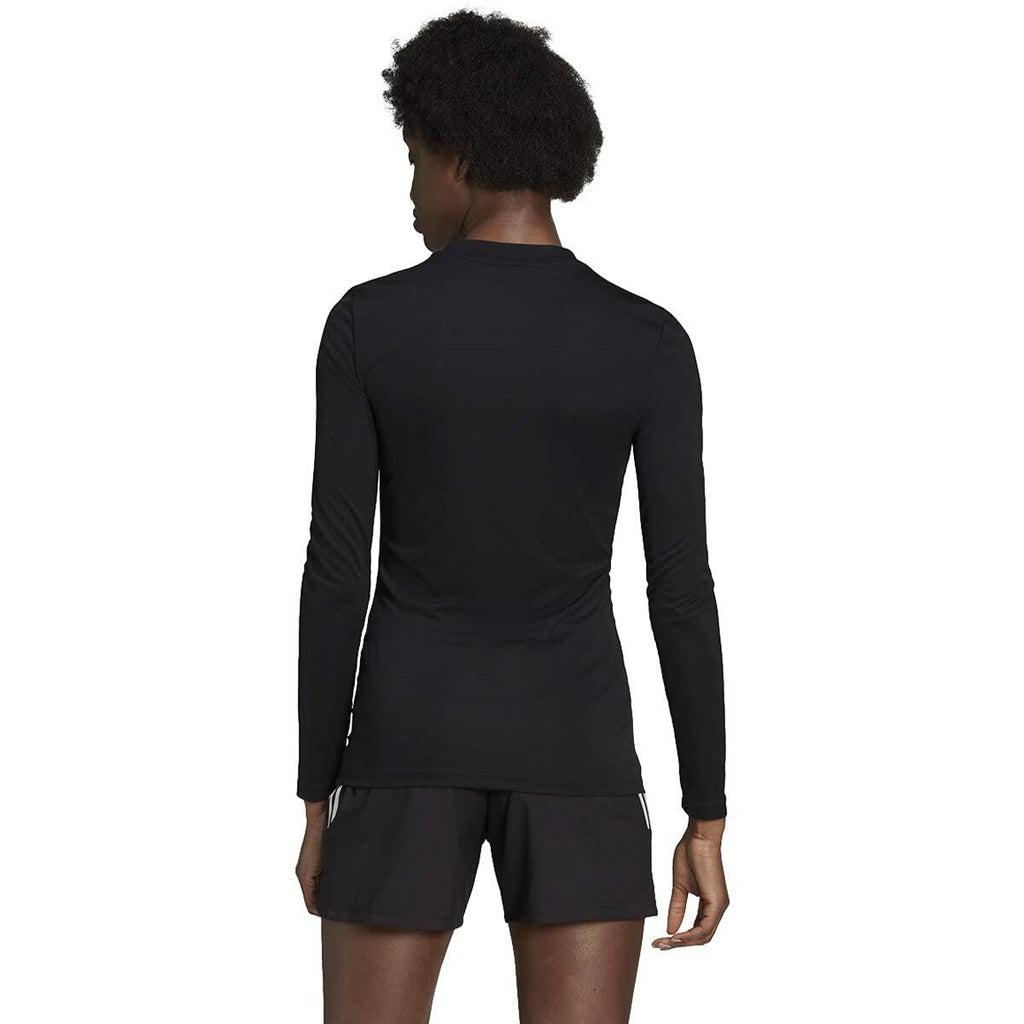 adidas womens Team Base Tee Black Small long sleeve