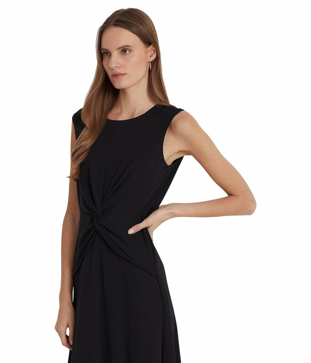Lauren Ralph Lauren Twist Front Jersey Dress Black 6