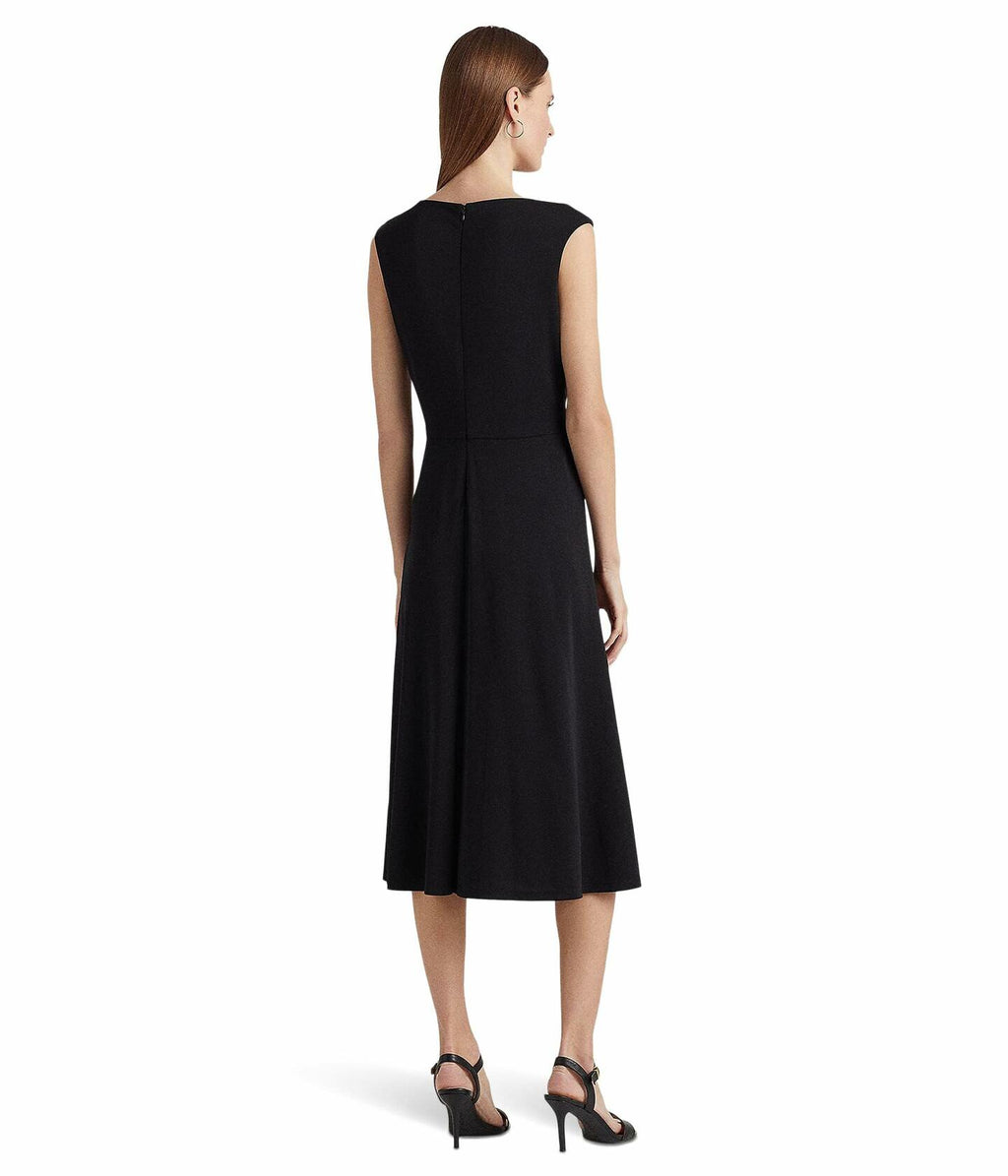 Lauren Ralph Lauren Twist Front Jersey Dress Black 6