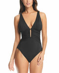 Bleu Rod Beattie Women's Molded-Cup One-Piece Swimsuit (Black, 10)
