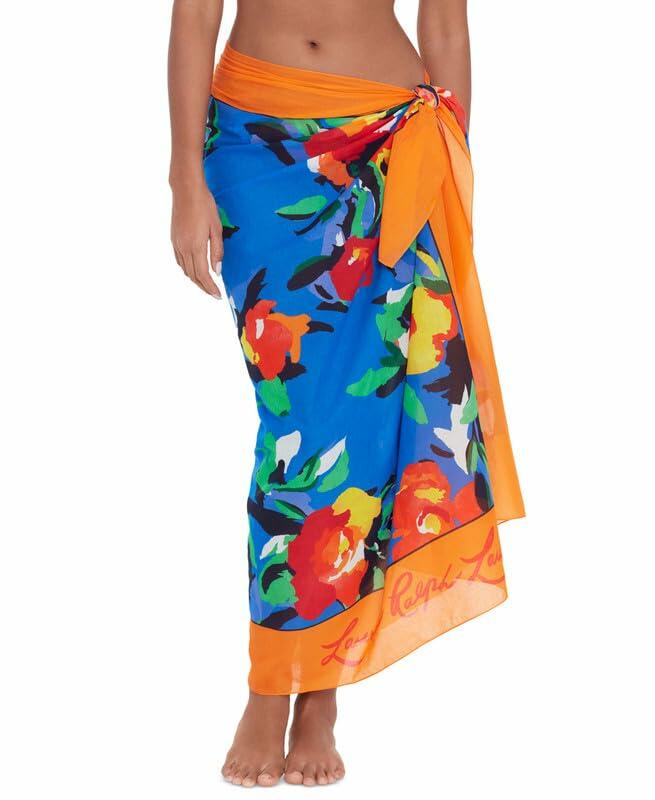Lauren Ralph Lauren Women's Pareo Cover-Up Skirt (Bold Abstract, One Size)