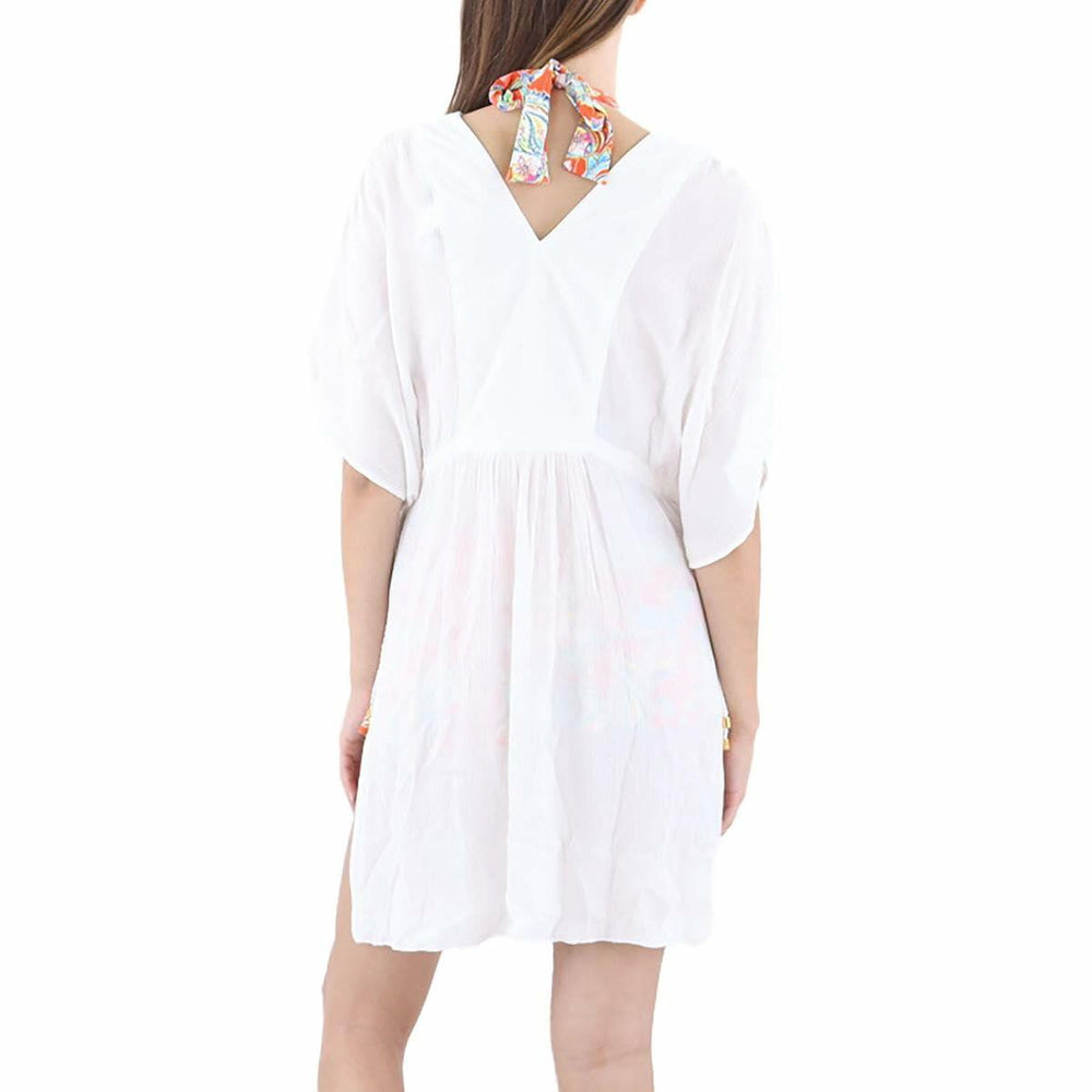 Lauren Ralph Lauren Women's Crinkle Rayon Cover Up Tunic White, Small