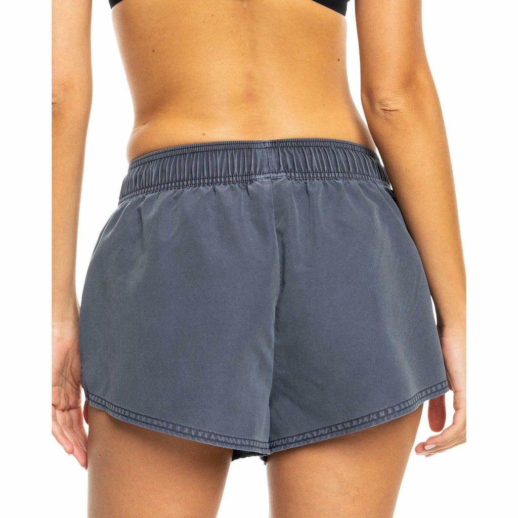 Roxy Women's Beach Shorts – Loose Fitted, Elastic Waist Drawcord Swim Shorts, Quick-Dry Board Shorts, Marine, Medium