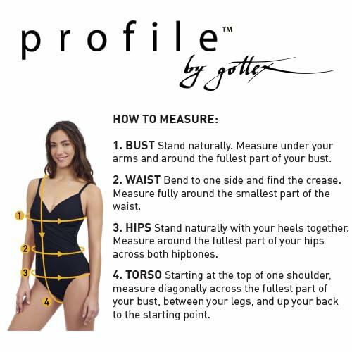 Profile by Gottex Women’s Solid Black with Tricolore Halter Neck Detail Tankini with Soft Cups and Full Lining Swim Essential