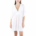 Lauren Ralph Lauren Women's Crinkle Rayon Cover Up Tunic White, Small