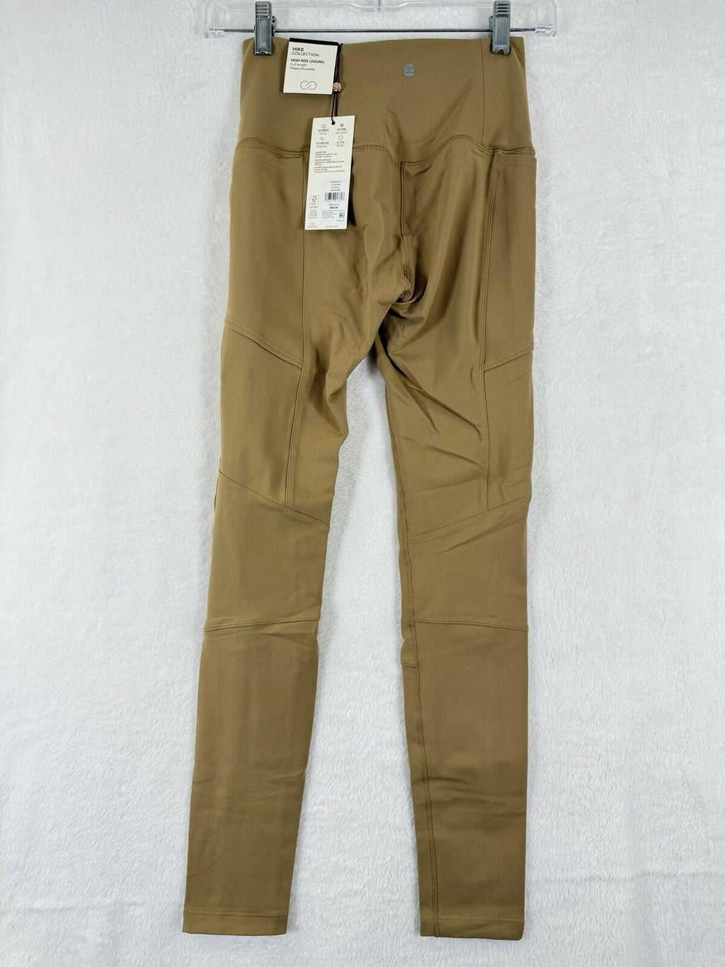 Calia Leggings High Rise Full Length Hike Tan Brown Pockets Workout Women New