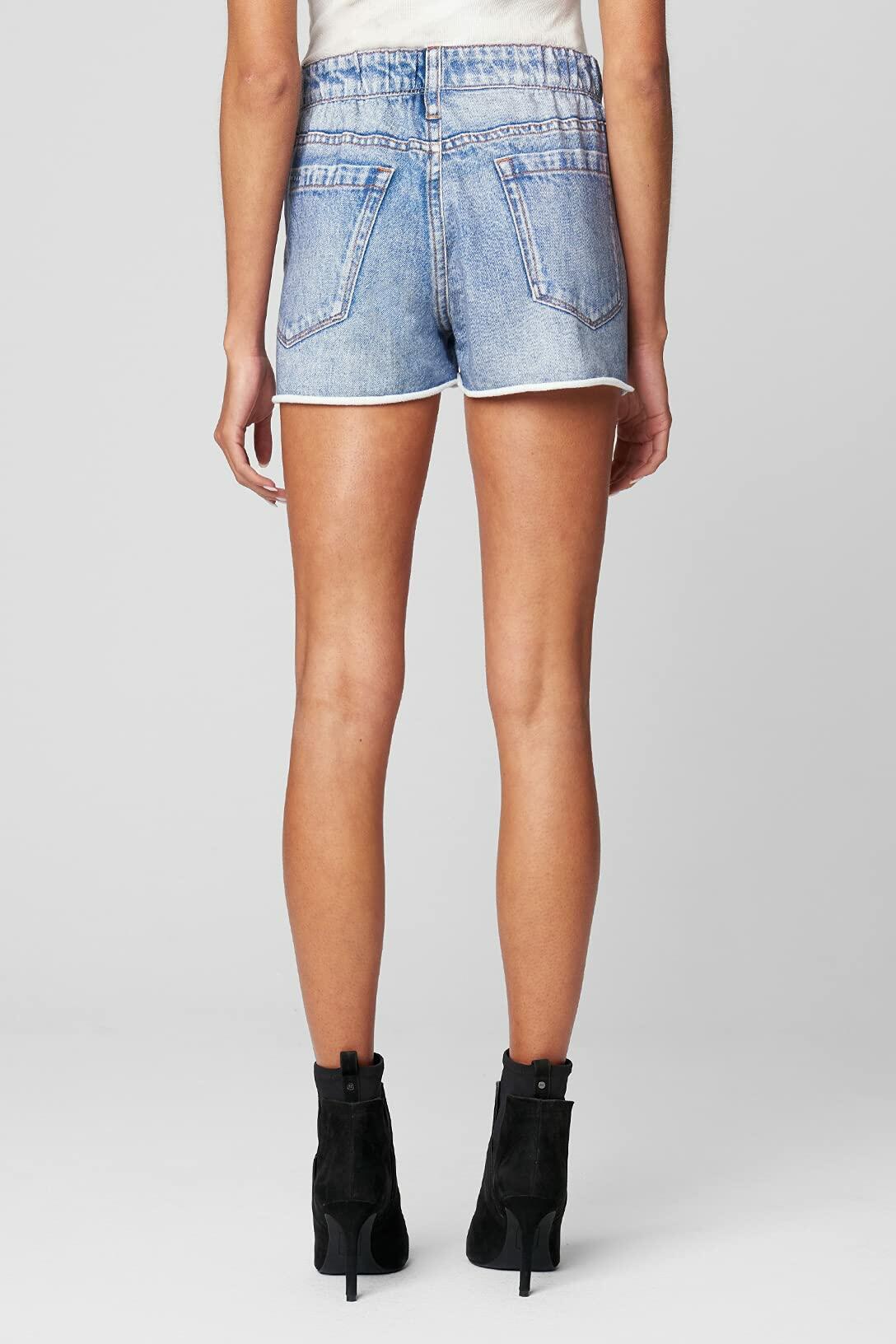 [BLANKNYC] Womens Luxury Clothing French Terry Printed Denim Short, Comfortable & Stylish, Yes Please new