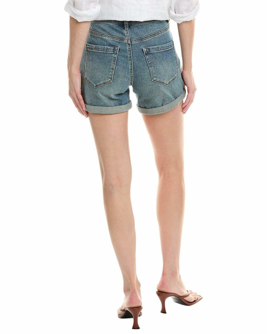 [BLANKNYC] womens Women's Clean Indigo Mom Shorts, Star Bursts, 26 US