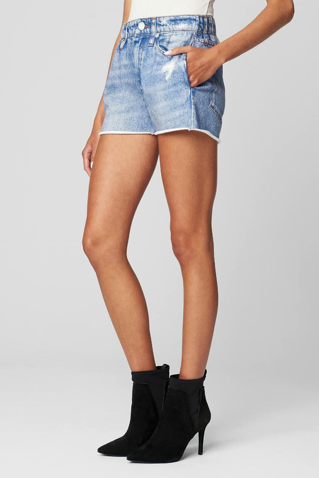 [BLANKNYC] Womens Luxury Clothing French Terry Printed Denim Short, Comfortable & Stylish, Yes Please new