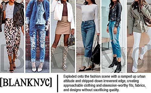 [BLANKNYC] Womens Luxury Clothing French Terry Printed Denim Short, Comfortable & Stylish, Yes Please new