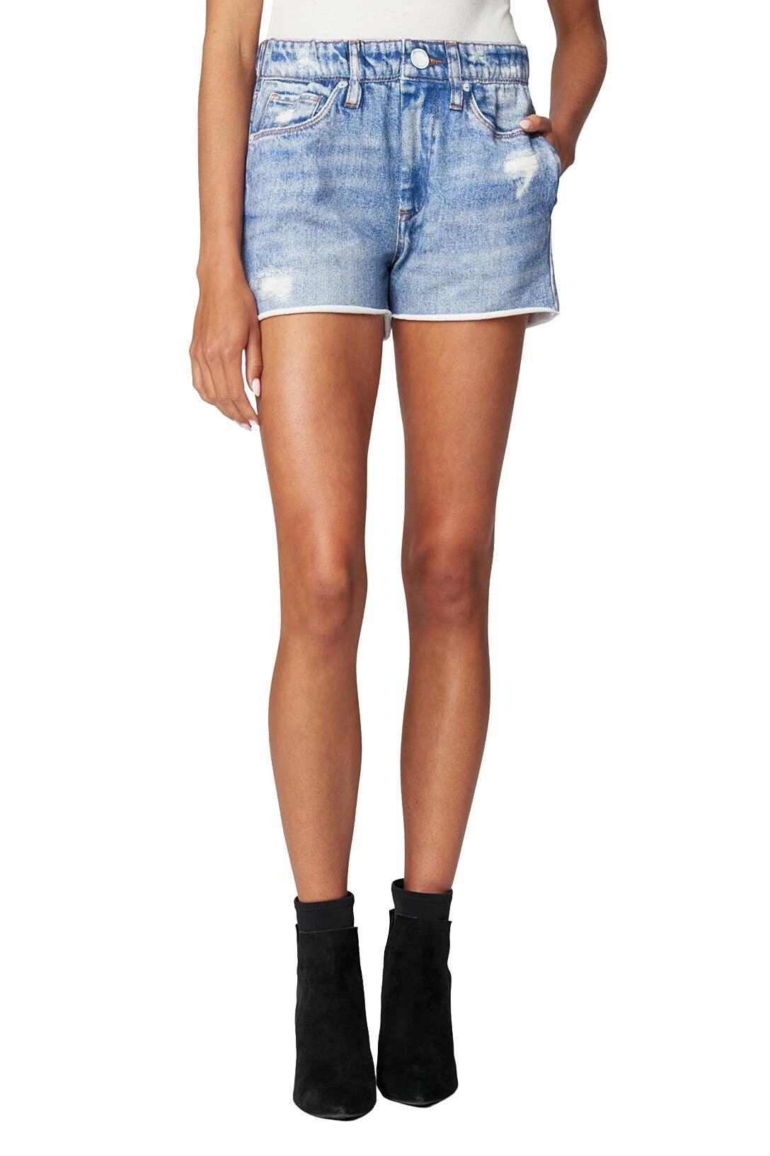 [BLANKNYC] Womens Luxury Clothing French Terry Printed Denim Short, Comfortable & Stylish, Yes Please new