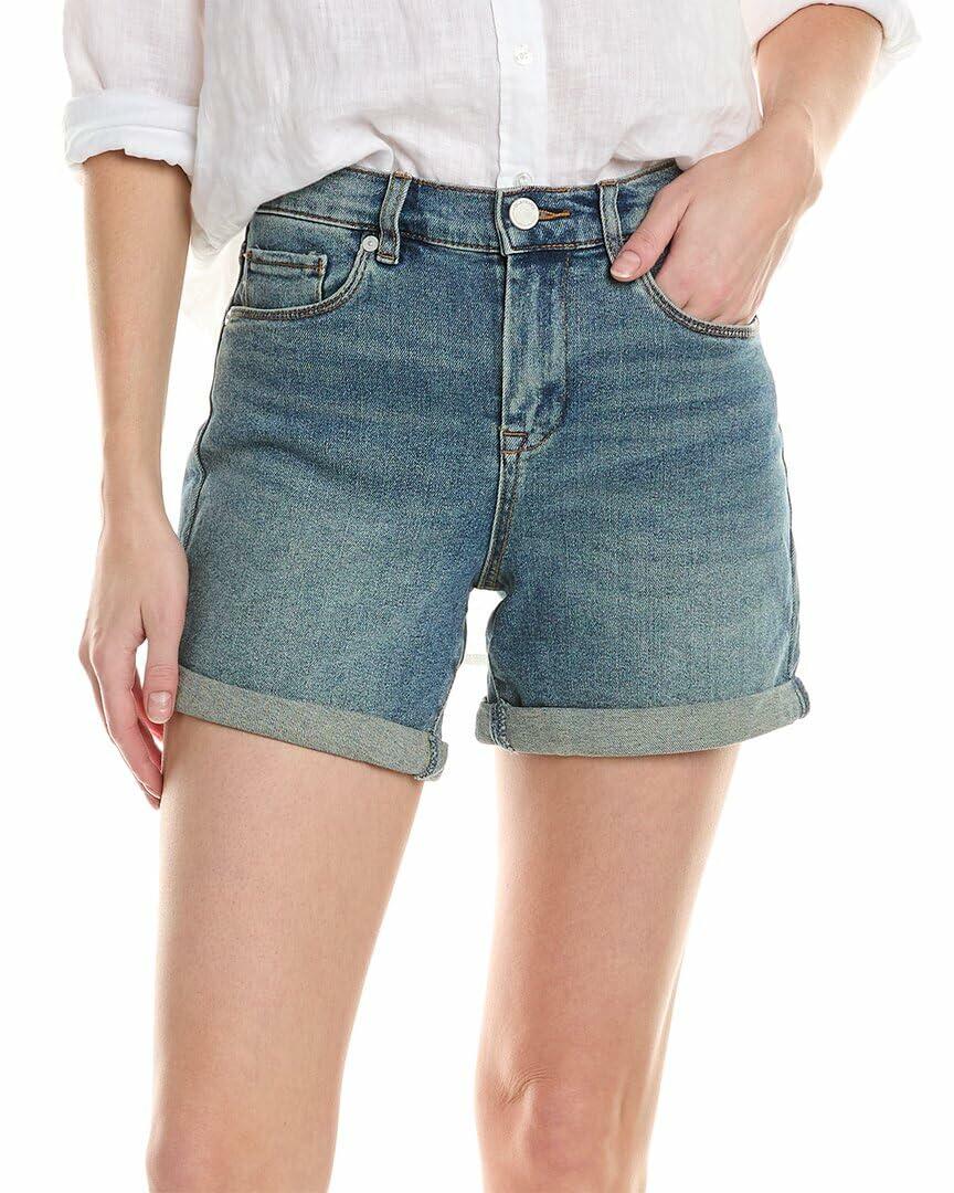 [BLANKNYC] womens Women's Clean Indigo Mom Shorts, Star Bursts, 26 US