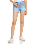 Blanknyc Star Embroidered Denim Shorts in Born In The Usa
