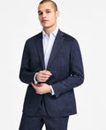 Michael Kors Mens Classic fit Suit Jacket Blazer 42 R Navy denim Blue Striped Stretch