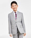 Tommy Hilfiger Big Boys Brushed Herringbone Jacket - Dark Gray 18