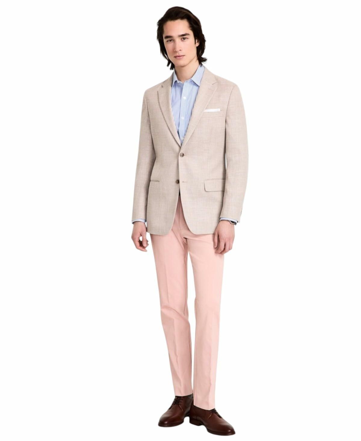 Tommy Hilfiger Mens Modern fit Sport Coat Blazer 38 R Beige Solid  $295