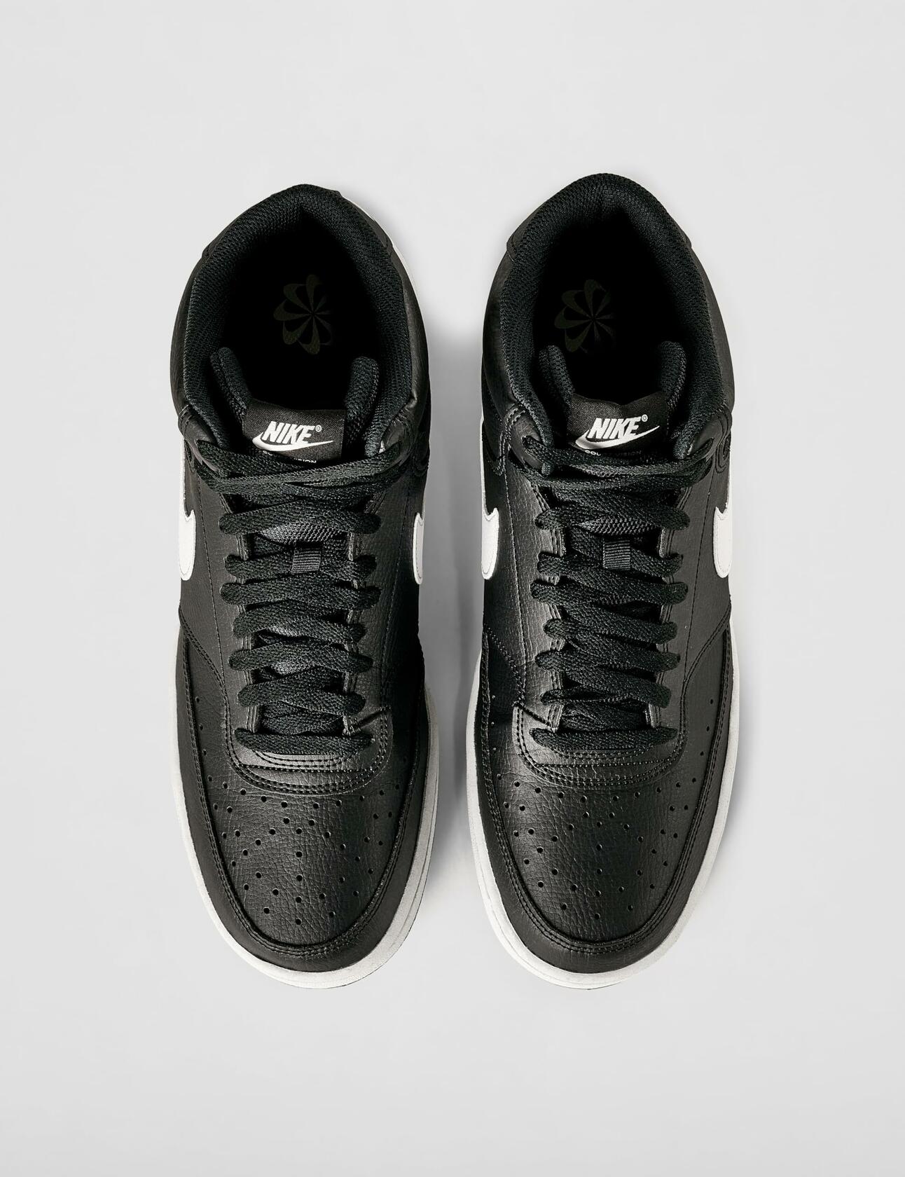 Nike Men's Court Vision Mid Next Nature Shoes, Black/White-Black