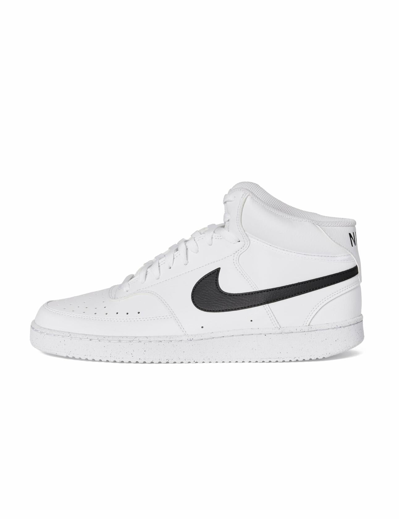 Nike Men's Court Vision Mid Next Nature Shoes, White/Black-White new