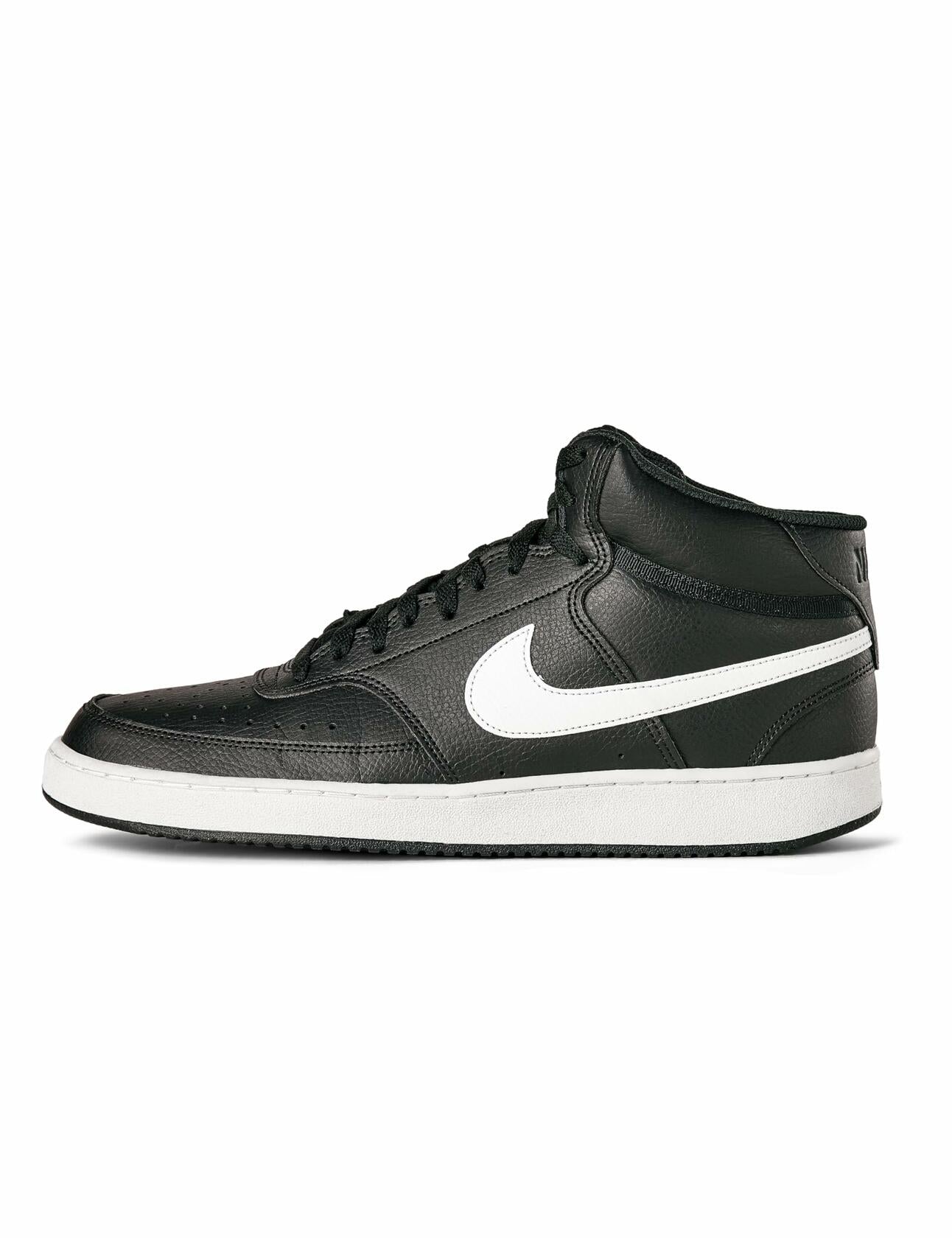 Nike Men's Court Vision Mid Next Nature Shoes, Black/White-Black