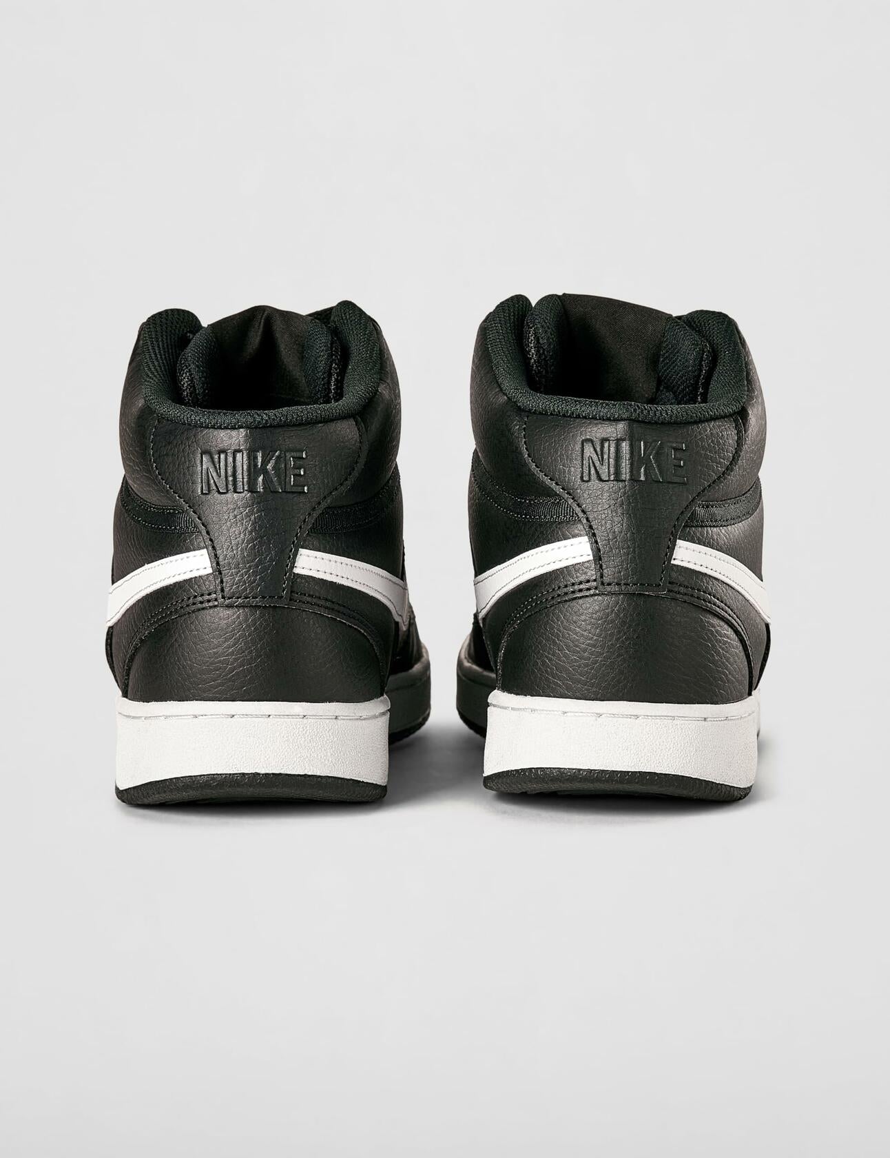 Nike Men's Court Vision Mid Next Nature Shoes, Black/White-Black