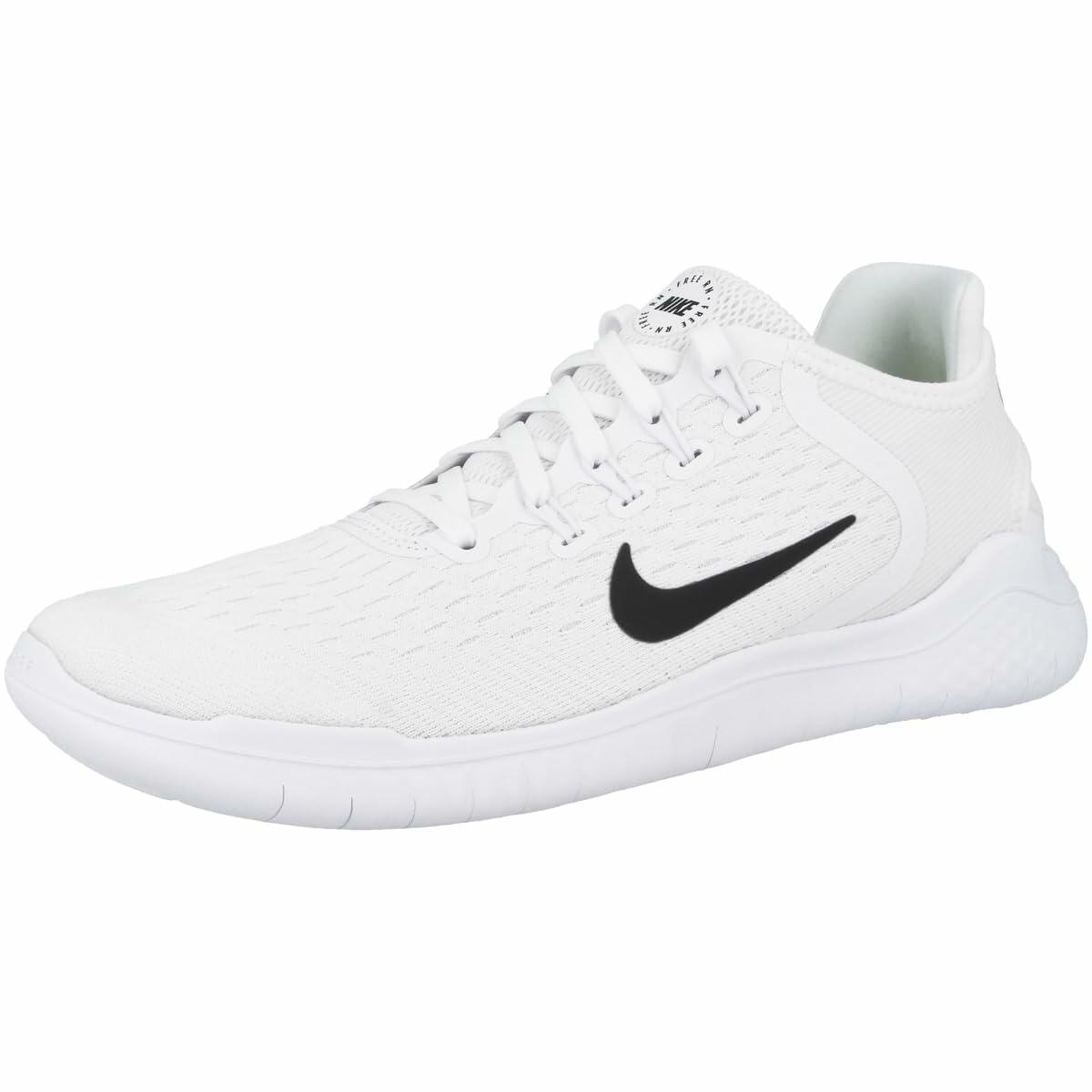 Nike Women's Free Rn 2018 Sun Tennis Shoes, White White Black 100, 6 Women