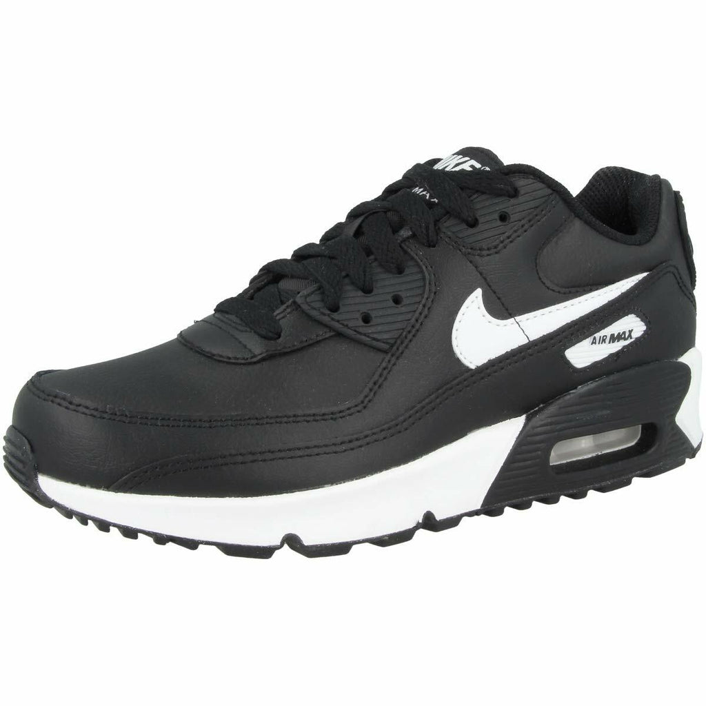 Nike Boy's Air Max 90 LTR (Big Kid) Black/White/Black 5 Big Kid M