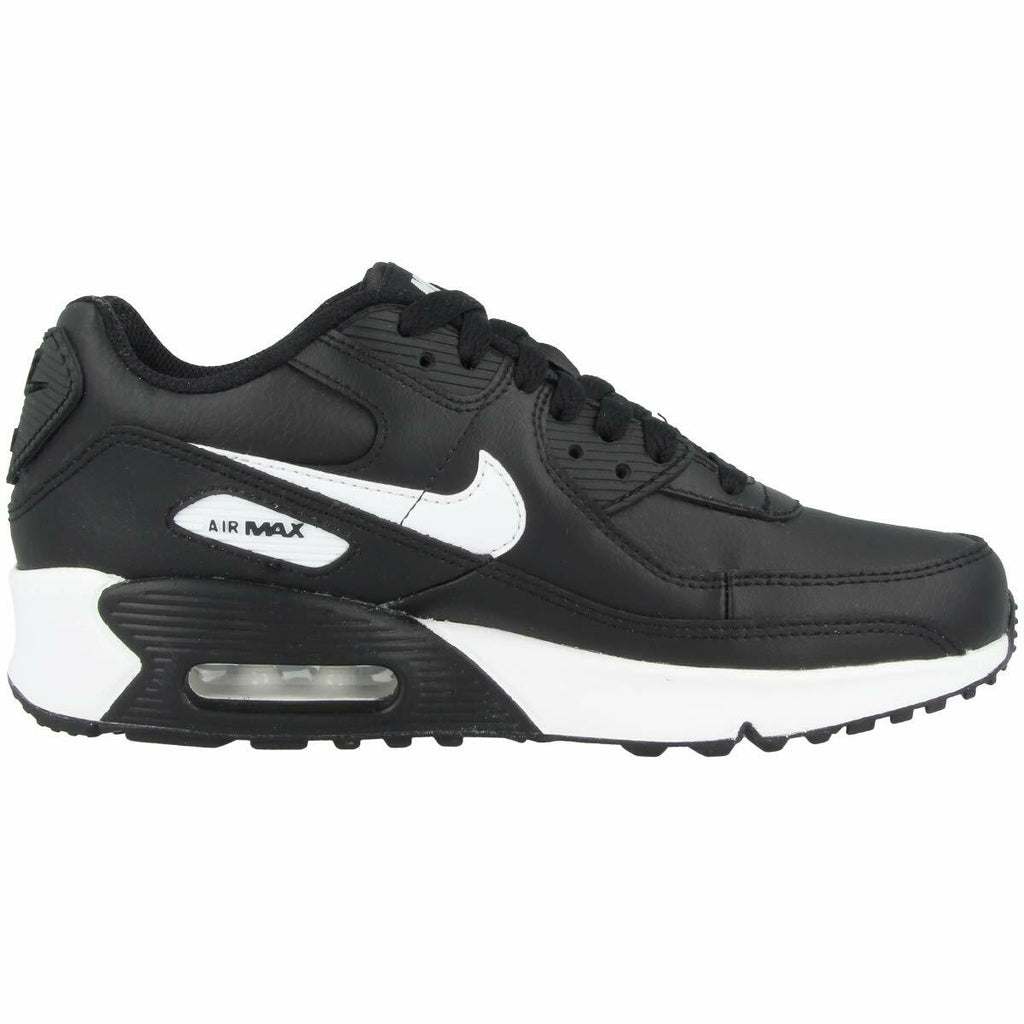 Nike Boy's Air Max 90 LTR (Big Kid) Black/White/Black 5 Big Kid M