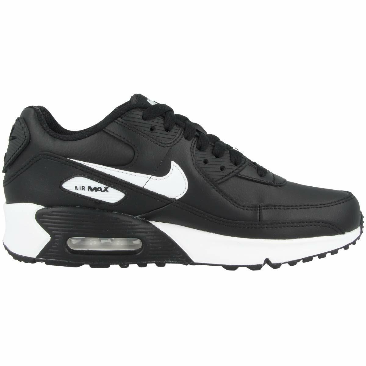 Nike Boy's Air Max 90 LTR (Big Kid) Black/White/Black 5 Big Kid M