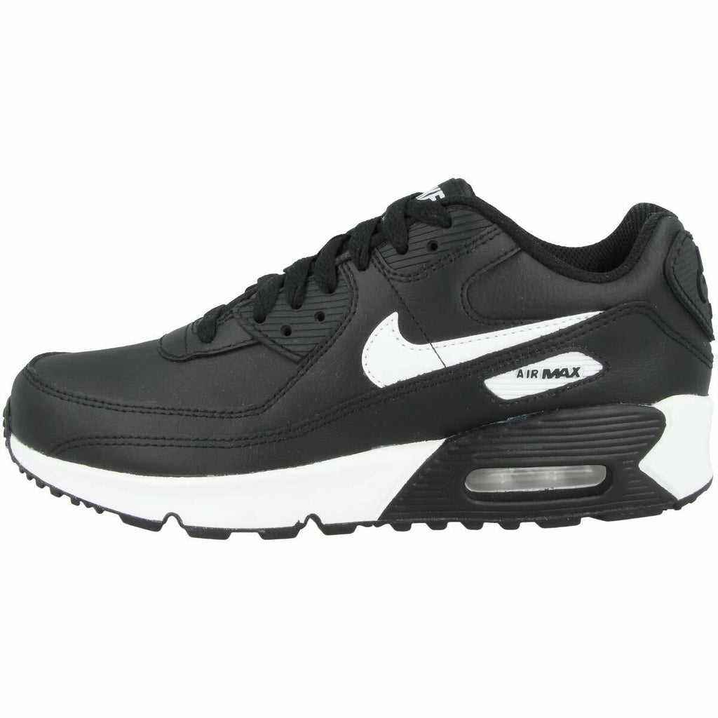 Nike Boy's Air Max 90 LTR (Big Kid) Black/White/Black 5 Big Kid M