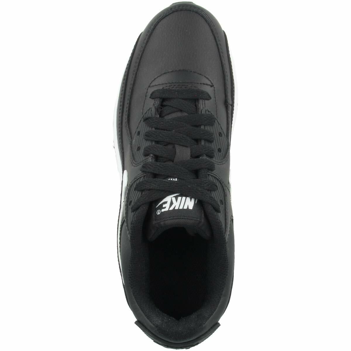 Nike Boy's Air Max 90 LTR (Big Kid) Black/White/Black 5 Big Kid M