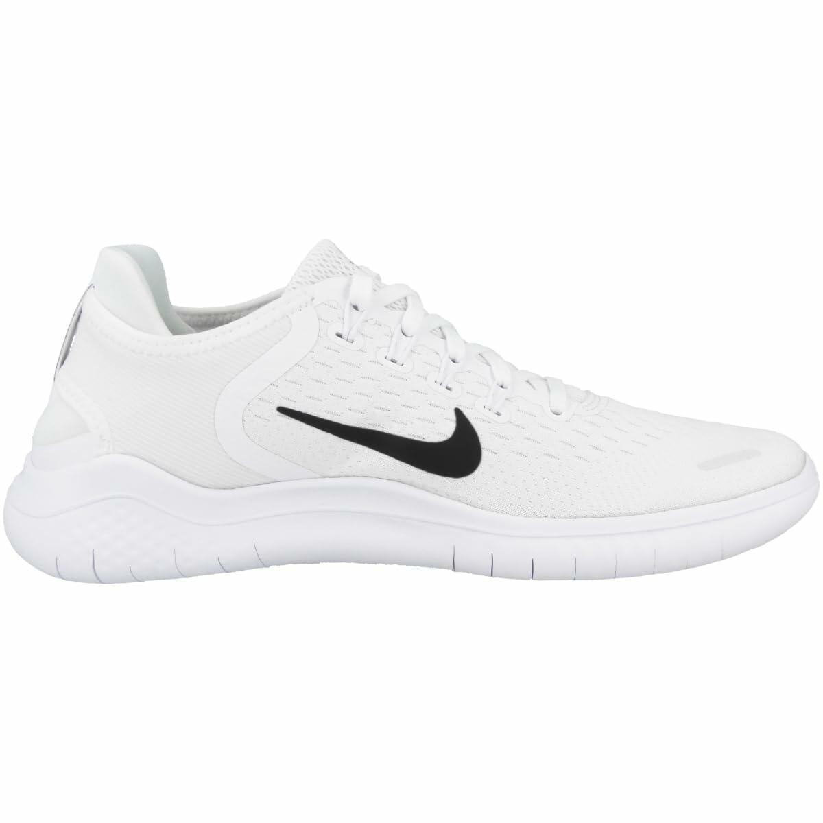 Nike Women's Free Rn 2018 Sun Tennis Shoes, White White Black 100, 6 Women
