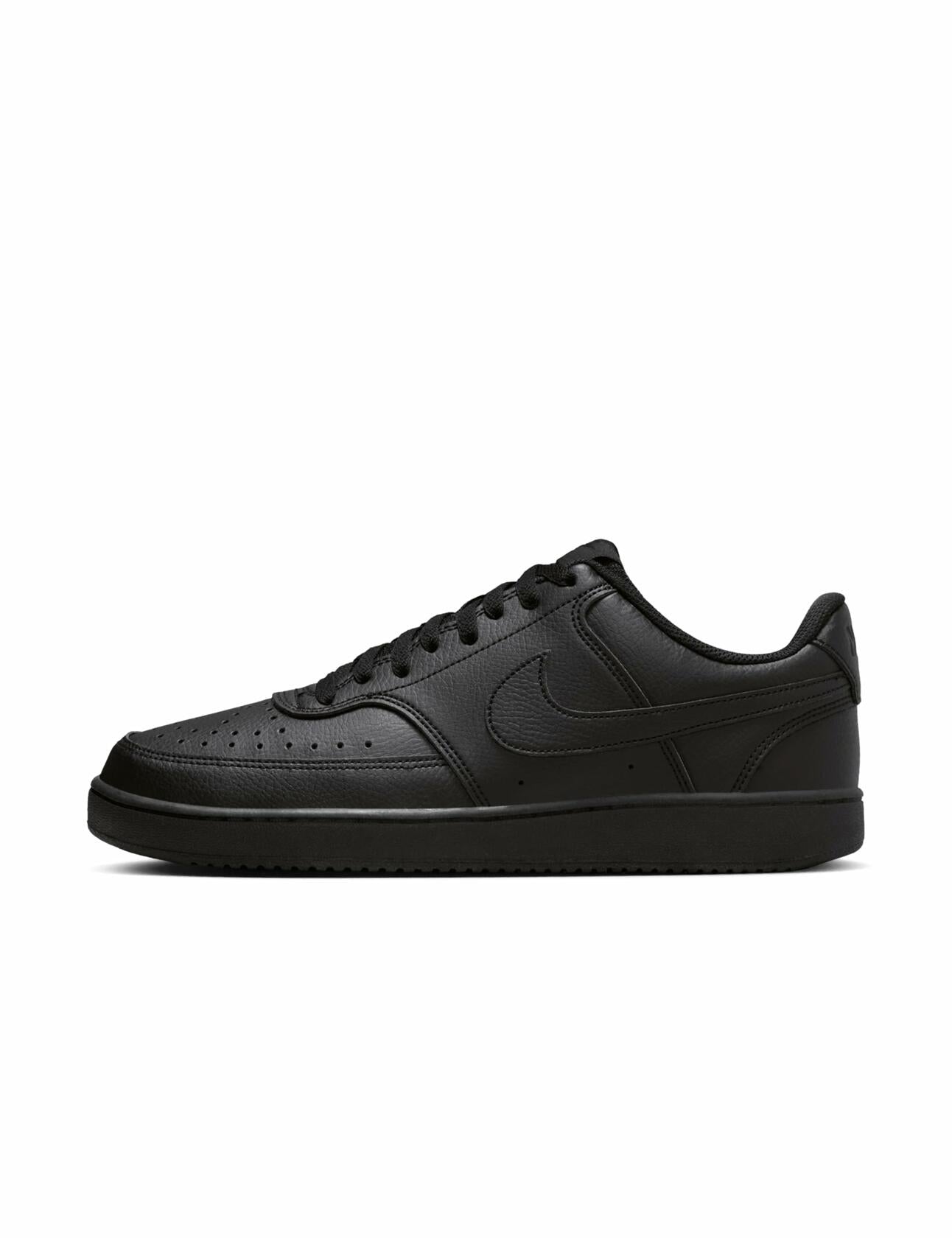 Nike Men's Court Vision Low Next Nature Shoes, Black/Black-Black, 12