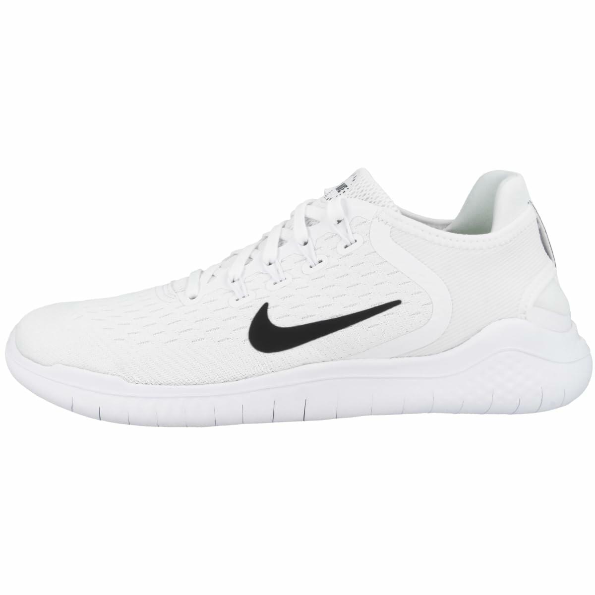 Nike Women's Free Rn 2018 Sun Tennis Shoes, White White Black 100, 6 Women