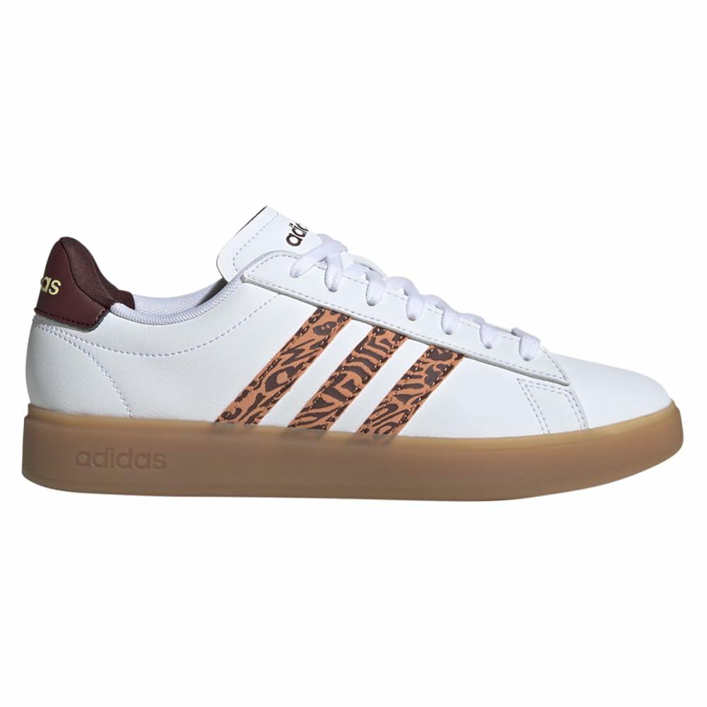 Adidas Women's Grand Court 2.0, White/Hazy Copper/Gum, 6.5