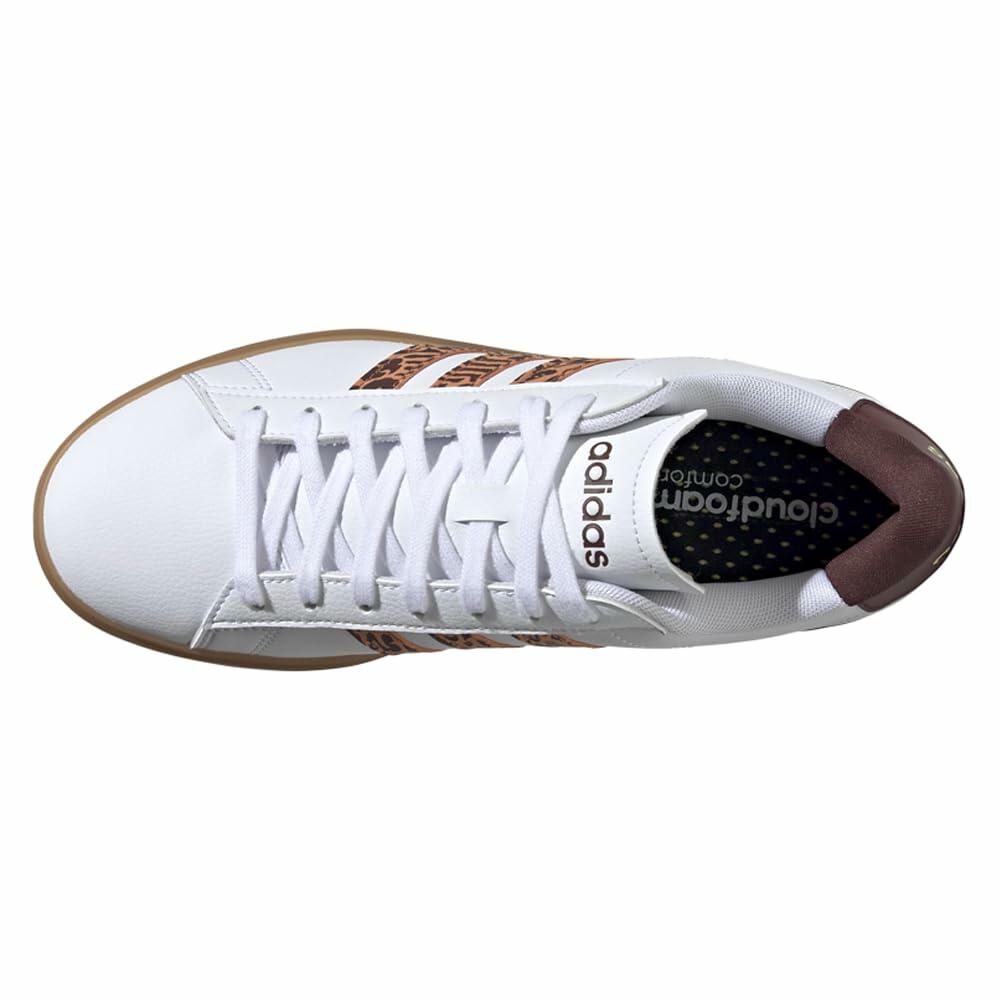 Adidas Women's Grand Court 2.0, White/Hazy Copper/Gum, 6.5