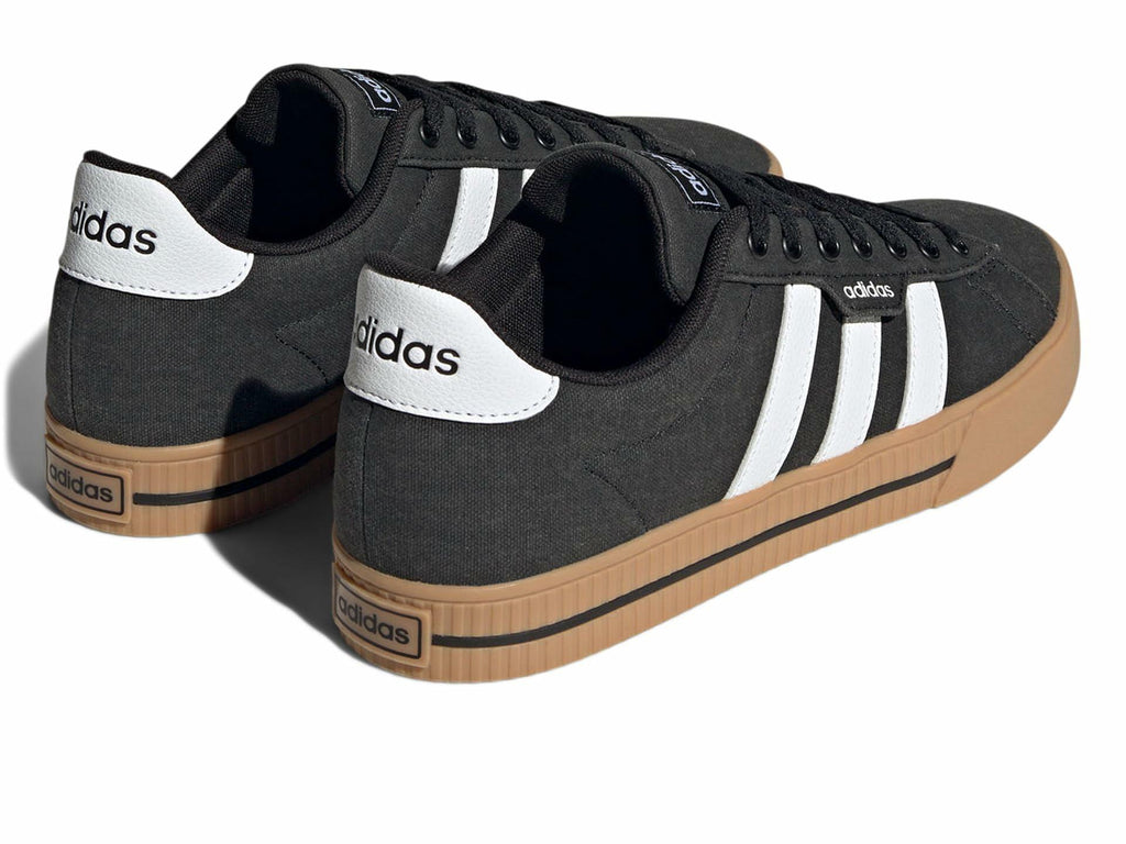 adidas Men's Daily 3.0 Skate Shoe, Black/White/Gum, 7