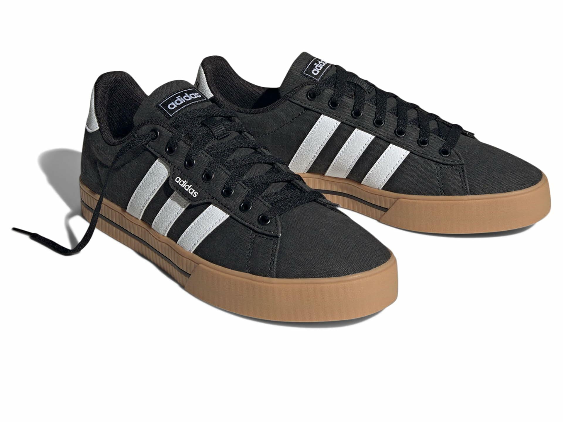 adidas Men's Daily 3.0 Skate Shoe, Black/White/Gum, 7